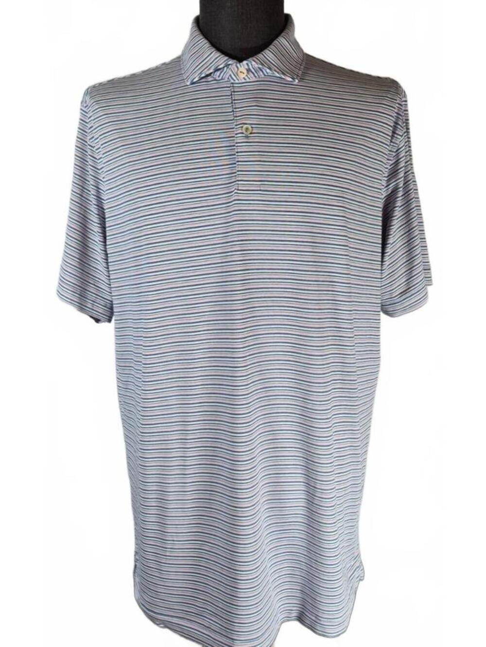 Peter Millar Crown Crafted Lunar Striped Polo XL